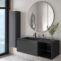 Мебель для ванной комнаты Armadi Art Quatro 6 120 anthracite, с раковиной anthracite