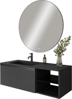 Мебель для ванной комнаты Armadi Art Quatro 6 120 anthracite, с раковиной anthracite