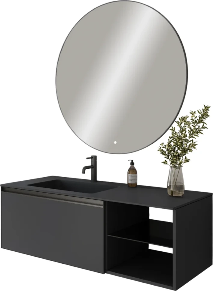 Мебель для ванной комнаты Armadi Art Quatro 6 120 anthracite, с раковиной anthracite