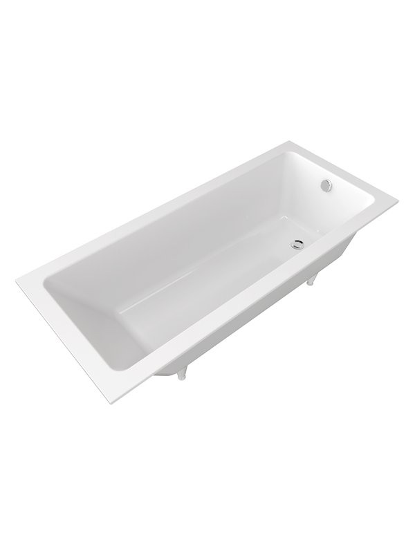 Ванна из искусственного камня Triton Сириус 170x70 см, встраиваемая, белая, на ножках