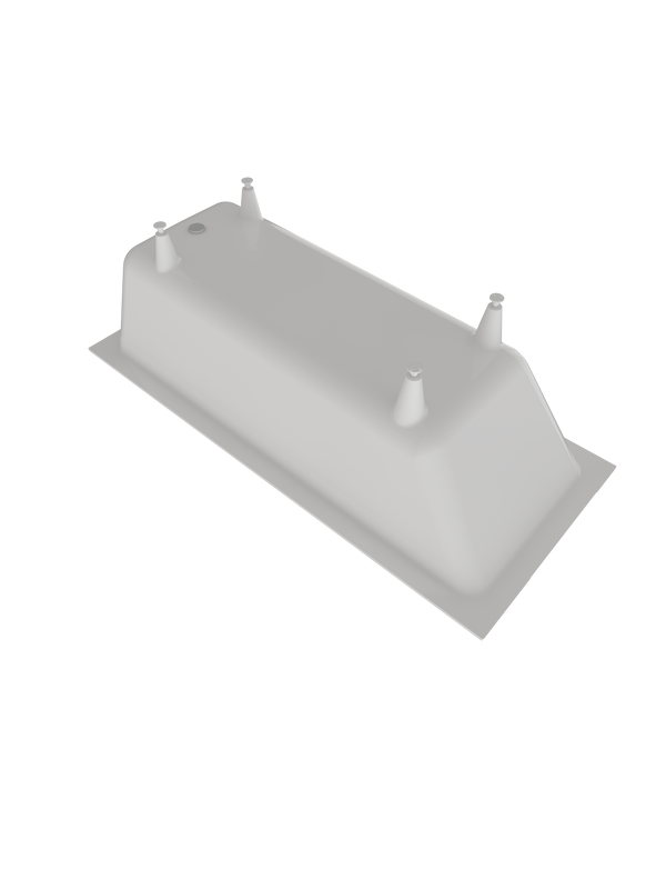 Ванна из искусственного камня Triton Сириус 170x70 см, встраиваемая, белая, на ножках