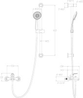 Смеситель для ванны с душем Wonzon & Woghand WW-4560-CR хром