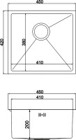 Комплект Мойка Mixline 548564 сатин + Измельчитель KUCHENSTERN Muhle