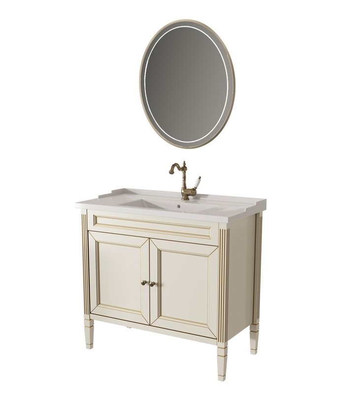 Мебель для ванной комнаты Caprigo Albion 90 напольная, светлый беж