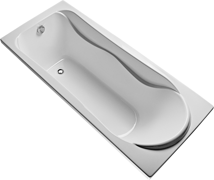 Акриловая ванна EUROLUX Akra 160x70 см, пристенная, белая, с каркасом, 160х70, с каркасом