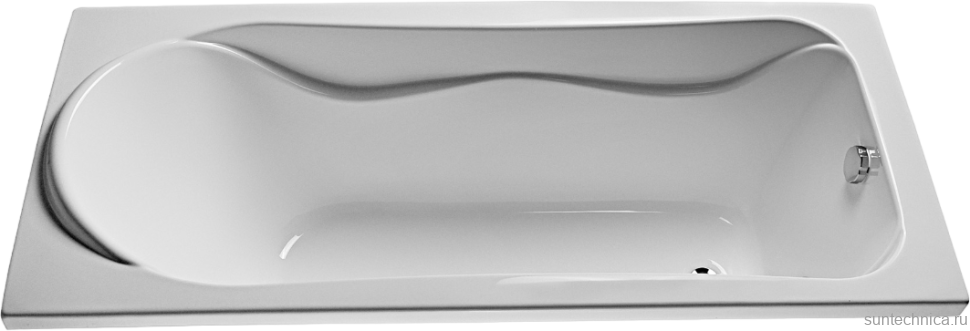 Акриловая ванна EUROLUX Akra 160x70 см, пристенная, белая, с каркасом, 160х70, с каркасом