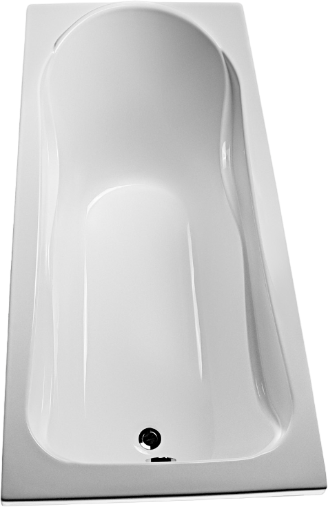 Акриловая ванна EUROLUX Akra 160x70 см, пристенная, белая, с каркасом, 160х70, с каркасом