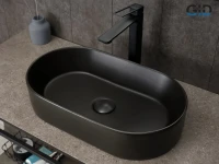 Накладная раковина GID Lago N9020bg 53 глянцевая белая, овальная, фаянс