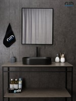 Накладная раковина GID Lago N9020bg 53 глянцевая белая, овальная, фаянс