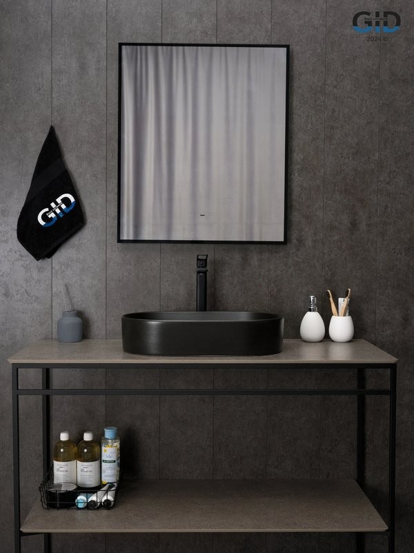 Накладная раковина GID Lago N9020bg 53 глянцевая белая, овальная, фаянс