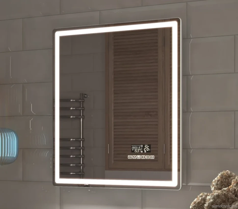 Зеркало Vigo Geometry Media 044 60 с подсветкой, с антизапотевателем