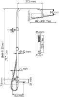 Душевая стойка Wasserkraft Aller A199.119.103.010.CH Thermo с термостатом, хром