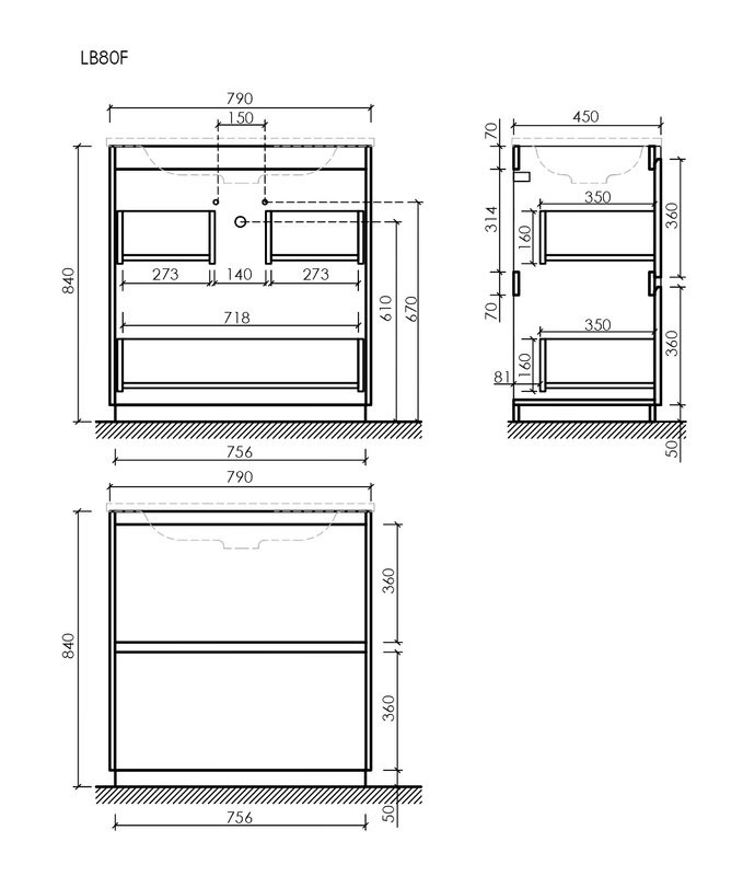 Тумба с раковиной Sancos Libra Floor 80 белый глянец, белая раковина CN7005