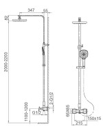 Душевая стойка Wonzon & Woghand Shakespeare WW-654602-CR хром