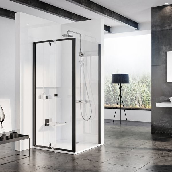 Душевой уголок Ravak Pivot PDOP2 110х80, Transparent, профиль черный