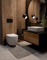 Смеситель для раковины высокий матовый черный, AQUAme Parma AQM6614MB