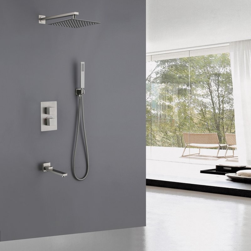 Душевой комплект Abber Daheim AF8250SP С ВНУТРЕННЕЙ ЧАСТЬЮ, сатин