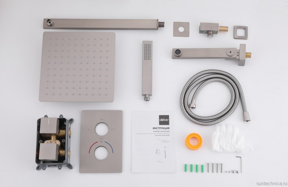 Душевой комплект Abber Daheim AF8250SP С ВНУТРЕННЕЙ ЧАСТЬЮ, сатин