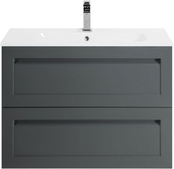 Тумба под раковину без столешницы Art&Max Platino 80 подвесная, серая матовая