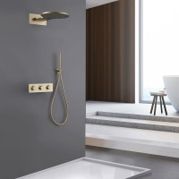 Душевой комплект Abber Wasser Kreis AF8151G С ВНУТРЕННЕЙ ЧАСТЬЮ, матовое золото