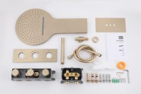 Душевой комплект Abber Wasser Kreis AF8151G С ВНУТРЕННЕЙ ЧАСТЬЮ, матовое золото