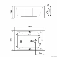 Акриловая ванна Gemy G9061 K L Акриловая ванна Gemy G9061 K L