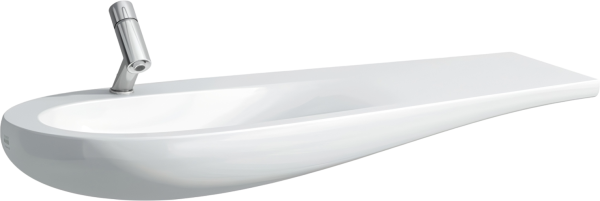 Мебельная раковина Laufen Alessi 8.1497.3.400.104.1 120 накладная, белая, прямоугольная, фарфор