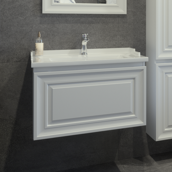 Тумба под раковину без столешницы Caprigo Ponza 70 подвесная, белая