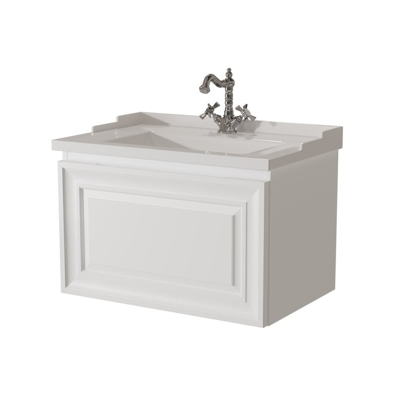 Тумба под раковину без столешницы Caprigo Ponza 70 подвесная, белая