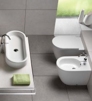 Накладная раковина Hatria Area 80 глянцевая белая, овальная, фаянс