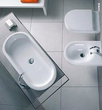 Накладная раковина Hatria Area 80 глянцевая белая, овальная, фаянс