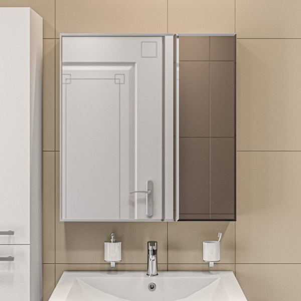 Зеркало-шкаф 1MarKa Соната 75 белый глянец