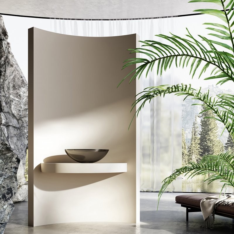 Накладная раковина Abber Kristall AT2802Onyx 50 черная, овальная