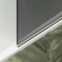 Шторка на ванну Maybahglass MGV-650-6 40 см, профиль черный, стекло графит
