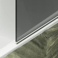 Шторка на ванну Maybahglass MGV-650-6 40 см, профиль черный, стекло графит