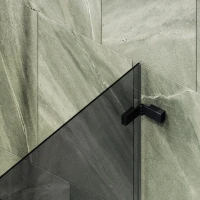 Шторка на ванну Maybahglass MGV-650-6 40 см, профиль черный, стекло графит