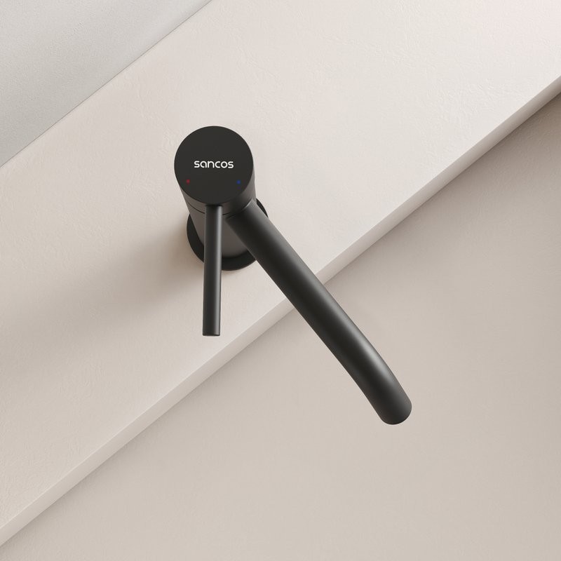 Смеситель для раковины Sancos Etna, черный матовый, SC9003MB