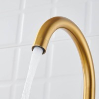 Смеситель для кухни с подключением фильтра Shevanik S428G, золотой сатин Смеситель для кухни с подключением фильтра Shevanik S428G, золотой сатин