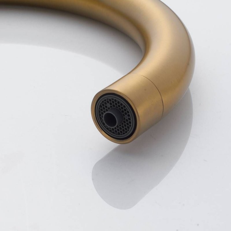 Смеситель для кухни с подключением фильтра Shevanik S428G, золотой сатин