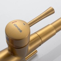 Смеситель для кухни с подключением фильтра Shevanik S428G, золотой сатин Смеситель для кухни с подключением фильтра Shevanik S428G, золотой сатин