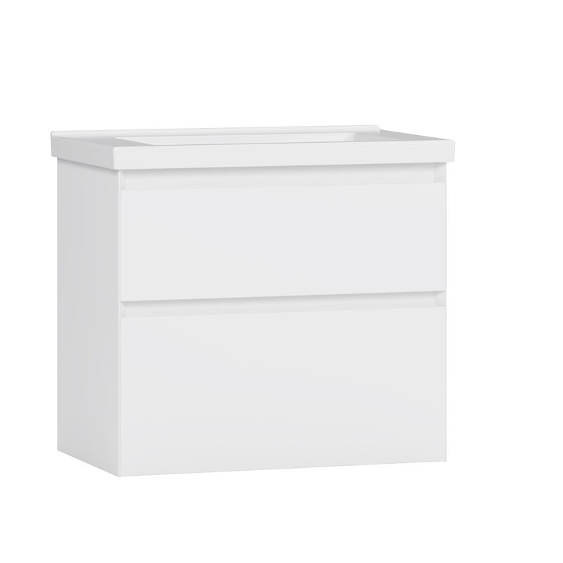 Тумба с раковиной Belux Киото НП 70-02 подвесная, 2 ящика, белая