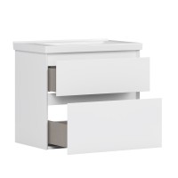 Тумба с раковиной Belux Киото НП 70-02 подвесная, 2 ящика, белая