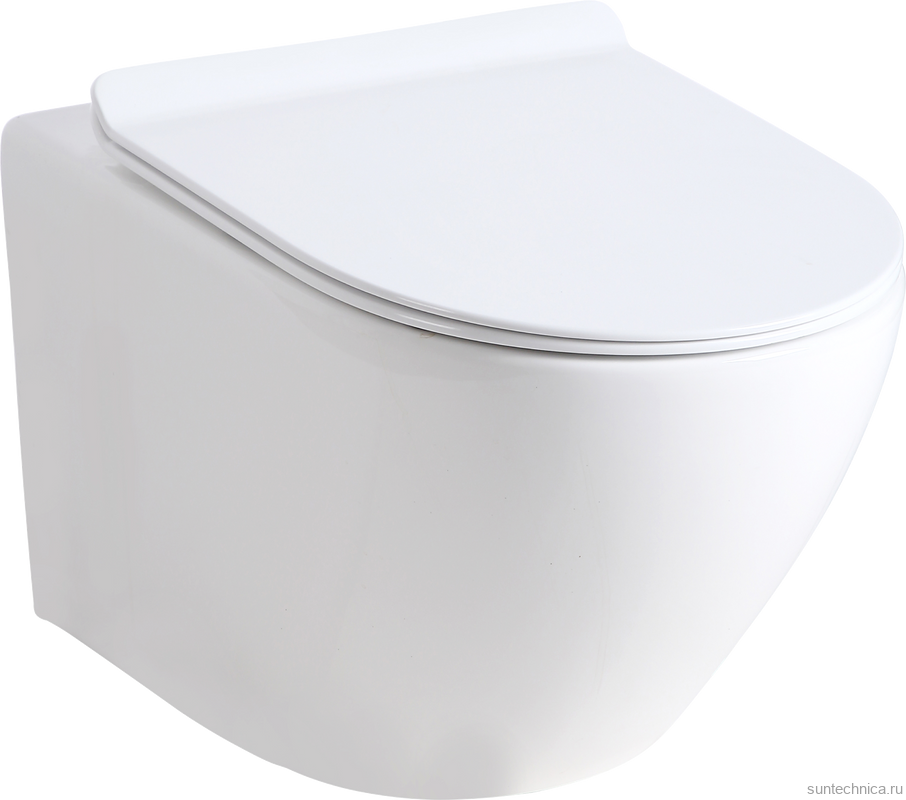 Комплект Унитаз подвесной Orange C07 C07-100W безободковый, с микролифтом + Инсталляция DIWO + Кнопка 7320 белая