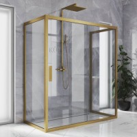 Душевой уголок Kubele DE019 R2U-CLN-BR 120х80 см, профиль бронза
