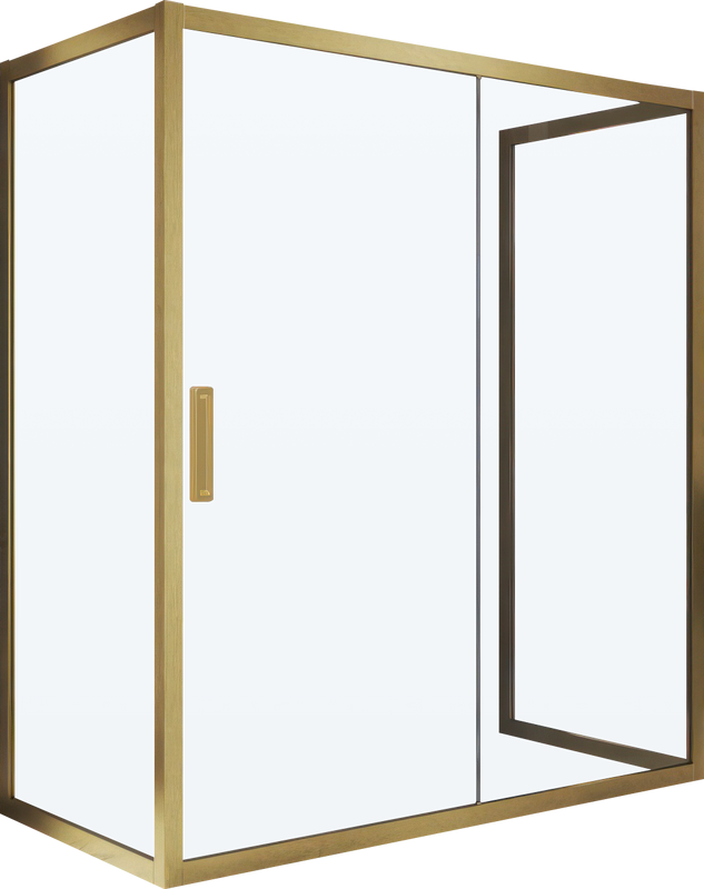 Душевой уголок Kubele DE019 R2U-CLN-BR 120х80 см, профиль бронза