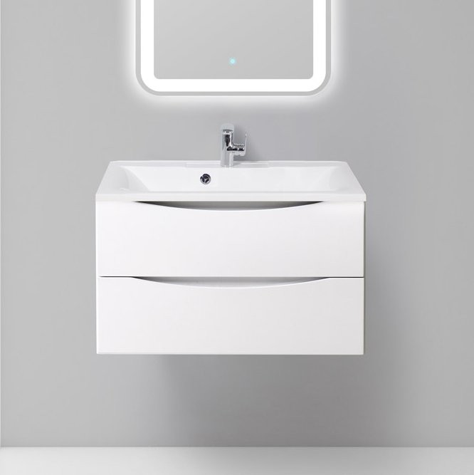 Тумба под раковину BelBagno Marino 80 bianco lucido, подвесная