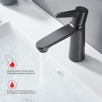 Смеситель для раковины Raglo R32.10.09, графит Смеситель для раковины Raglo R32.10.09, графит