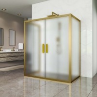 Душевой уголок Kubele DE019 R4U-MAT-BR 140х100 см, профиль бронза