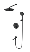 Душевой комплект Wonzon & Woghand WW-88929010-MB С ВНУТРЕННЕЙ ЧАСТЬЮ, матовый черный