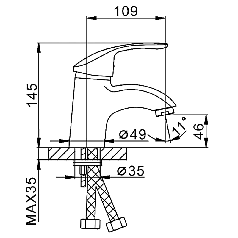 Смеситель для раковины Frap H21 F1021 хром